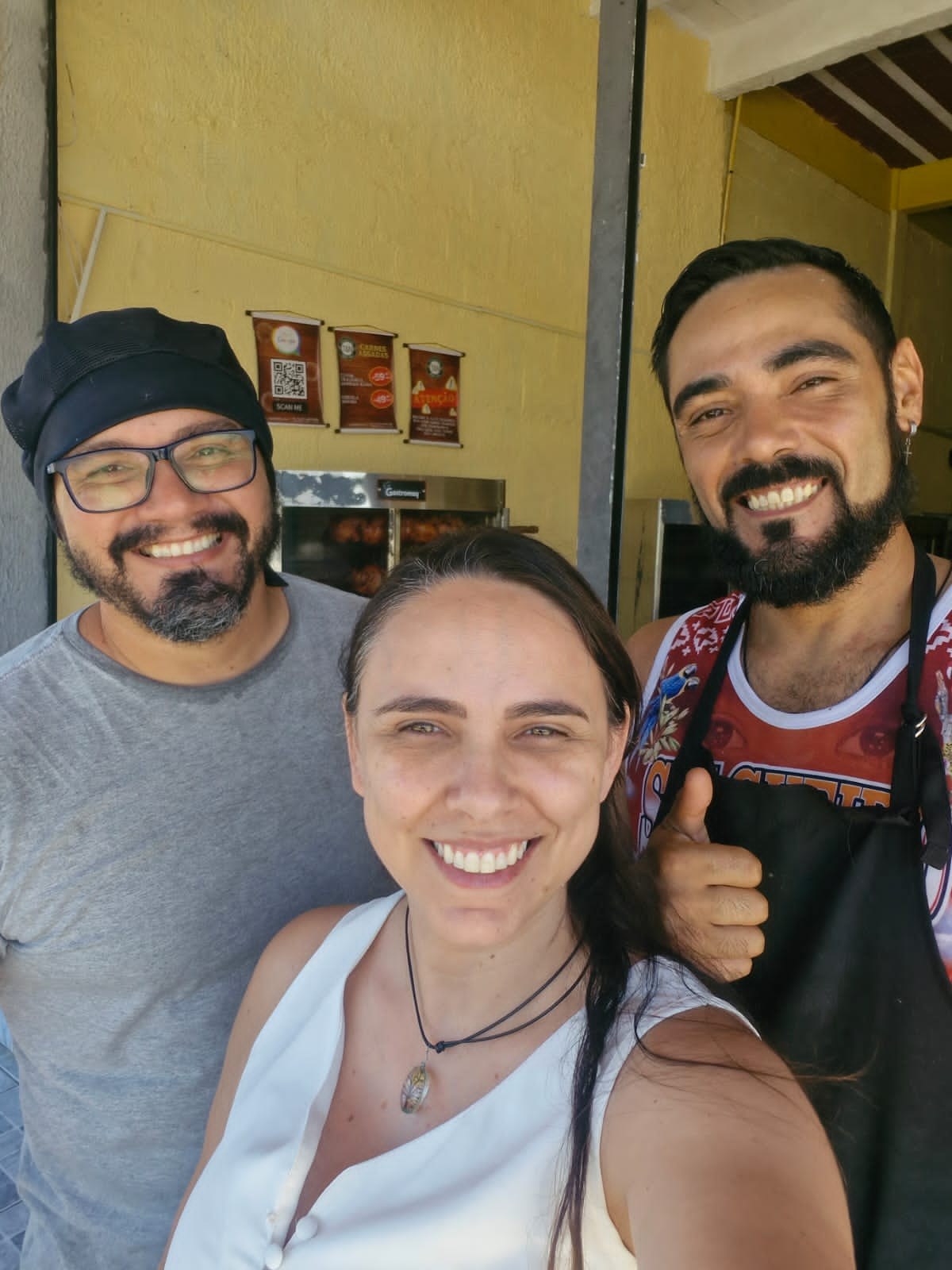 Equipe T&N Ponto do Frango: Nick, Tati e Jeferson